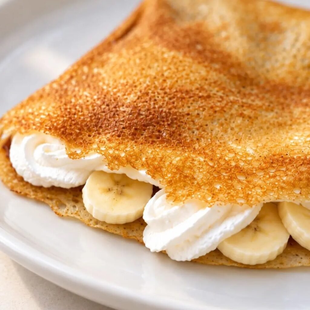 Crepe de plátano y nata de Crepes & Crepes